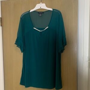 💚💚GREEN GODDESS PLUS SIZE 3X SPARKLE TOP💚💚